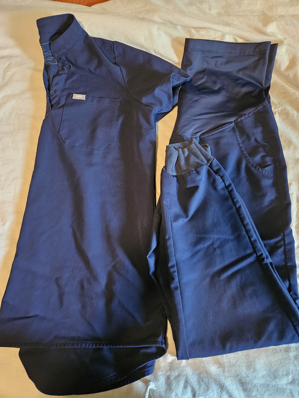 Women's Navy Blue FIGS Scrubs Maternity